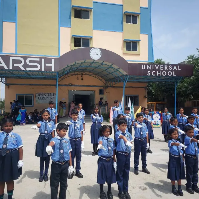 Modern School Building Facade